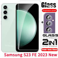 ฟิล์มกันรอย Samsung S23 FE, ฟิล์มกันรอย 2 in 1, สำหรับ Samsung Galaxy S23FE, S23, 23S, S23 FE Plus, 