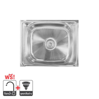อ่างล้างจานฝัง 1 หลุม DYNA HOME รุ่น DH 5040IS ขนาด 50 x 40 x 17 ซม. สีสเตนเลส