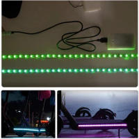 Waterproof LED Strip Flashlight Bar Lamp For Xiaomi M365 Electric Scooter Skateboard Night Chassis Light E Scooter Light Strips