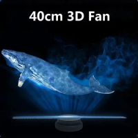 42cm 3D Hologram Projector Fan Wifi Transmit Picture Video Commercial Display Holographic Led Commercial Hologram Projector