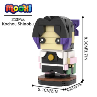 MOC1169 Shinobu Bricks Demon Japanese Anime Figure Wisteria Flower Building Blocks Toys For Children Friends Birthday Gift Medol