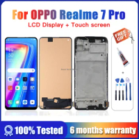 6.4" TFT For Realme 7 Pro 5G LCD Display Touch Digiziter Assembly For Realme 7 Pro RMX2170 Screen Replacement with frame