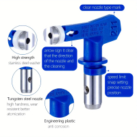 13-piece airless spray gun nozzle set, including nozzle guard, nozzle holder replacement parts, and 