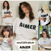 AIMER - AIMER Logo T-shirt เสื้อยืดโอเวอร์ไซส์ ของแท้100%1 หรู ดู แพง ขนม ผิง แฟชั่น ไซส์ ใหญ