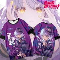 Anime BanG Dream Roselia 3D T Shirt Women Men Summer O-neck Short Sleeve Funny Tshirt Graphic Tees Yukina Minato Cosplay Costume
