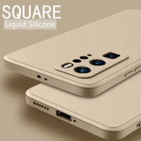 Original Liquid Silicone Phone Case For Huawei P30 P20 P40 Pro Lite Mate 20 30 40 Pro Honor 30 Pro Luxury Soft Protector Cover