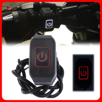 Motorcycle Handlebar Switch with LED Light Momentry Buttton for Electric Star Kill Waterproof Control Button Moto Accessories