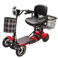 2020 Cheap mini dual wide light weight folding travel wheelchair electric mobility scooter adult with armrest
