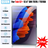 Tablet Tempered glass film For Samsung Galaxy Tab S7 Plus 12.4" Scratch explosion Proof Anti fingerprint 2 Pcs SM-T970 SM-T976B