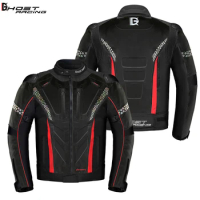 Ghost Racing Motorcycle Jacket Leather Motocross Jacket Chaqueta Moto Moto Racing Riding Jacket Waterproof Protective Gear