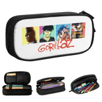 Gorillaz Rock Pencil Case Classic Music Pen Holder Bag Student Big Capacity School Supplies Cosmetic Pencilcases