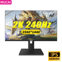 MUCAI 27 Inch Monitor 2K 240Hz IPS WLED PC Display QHD HDR400 Desktop Gaming Gamer Computer Screen Flat Panel HDMI-compatible/DP
