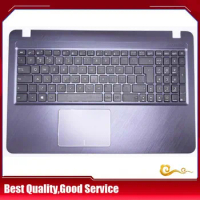 YUEBEISHEBG New/org For ASUS Vivobook X540 R540 A540 VM592 VM520U palmrest Spainish keyboard upper cover Touchpad,Silver