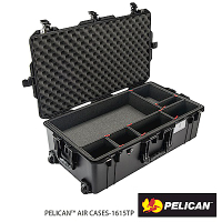 美國 PELICAN 1615AirTP 輪座拉桿超輕氣密箱-含TrekPak 隔板(黑)