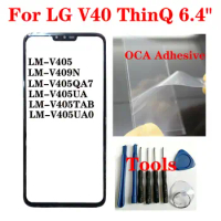 6.4" For LG V40 ThinQ LM-V405 LM-V409N V405QA7 V405UA V405TAB V405UA0 Outer Front Screen Glass Lens Replacement