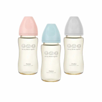 【PUKU 藍色企鵝】飽飽歐蕾PPSU寬口防脹奶瓶330ml