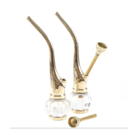 Mini Hookah Shisha Chicha Brass Smoking Water Pipes Dual-use Smoke Pipe Cigarette Tobacco Filter Tube Holder Hookah Accessories
