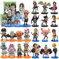 Anime Set One Piece Figure Luffy Hancock Wedding Dress Series WCF Ace Zoro Nami Marco Collection Dolls Toys for Children Gifts