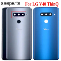 For LG V40 ThinQ Back Cover Battery Cover Door Rear Glass Housing Case For LG V40 Battery Cover Replacement Parts V405QA7