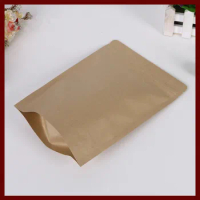 15*24+4cm 30pcs Kraft Paper Ziplock Bag For Gifts/tea/candy/jewelry/bread Packaging Paper Food Bag Diy Jewelry Pack Display