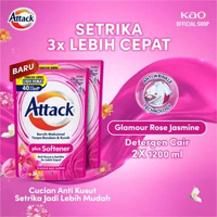 Attack Plus Softener Detergent Powder Semua Jenis Mesin Cuci 1200 gr - Laundry Soap Powder [2 Pcs]