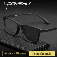 Photochromic Myopic Glasses Anti Blue Light Eyewear Business For Men Comfortable Optical computer glasses Reading Eyeglasses