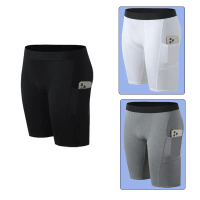 Quần thể thao nam co giãn, quần short bóng rổ, lớp nền, chạy nhanh khô, quần dài co giãn cao cho huấ