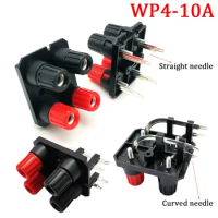 1/2/5Pcs WP4-10A 4mm Banana Socket External Audio Jack Speaker Amplifier Wire Spring Terminal Switch Connector Straight/Bend Pin