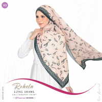 Exclusive Arrival – ROHELA Premium Chiffon Calligraphy Printed Long Shawl  by H&H Exclusive V2