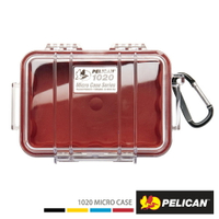限時★..  美國 PELICAN 1020 Micro Case 微型防水氣密箱-透明 紅色 公司貨【全館點數5倍送】【APP下單最高8%點數回饋】