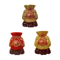 Chinese New Year Blessing Bag Vase Decor - Traditional Sculpture for Home And