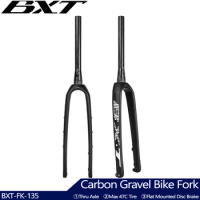 Full Carbon Gravel Bike Fork 700C Disc Brake MTB Carbon Fork 27.5er Thru Axle Carbon Road Bicycle Fork Multifunction Rigid Fork
