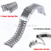 316L Stainless Steel Bracelet for Seiko Jubilee Oyster SKX007 SKX009 Solid Watch Band Curved Strap 22mm Men's Watch Accessories