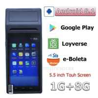 Q2I Handheld POS PDA Terminal Printer Android 8.1 58mm Thermal Receipt Printers 3G NFC Scanner WiFi Mobile SII E-boleta Loyverse