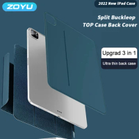 ZOYU Magnetic Smart Cover for iPad 10 10.9 Pro 12.9 11 2022 Capa,For iPad Air4/5 10.9 mini 6 Full Split Buckle Anti-bending Case