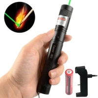 10000m 532nm vert Laser vue laser pointeur haute puissance réglable Focus Laser 303 + chargeur + 18650 batterie