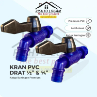 Kran Air Pvc DNR Model Amico 1/2 Dan 3/4 inch Kran tembok kuningan Keran