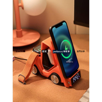 新款創意叉車三合一無線充電器手表iwatch蘋果耳機airpods充電座多合一支架適用蘋果華為小米自動對位帶燈光