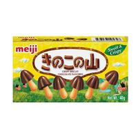 【明治 Meiji】明治香菇造型餅乾-巧克力口味(40g)