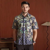 Oxalis - Mandalas Kemeja Batik Pria Premium Lengan Pendek INT M