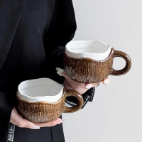 2025 Coconut Ceramic Milk White Coconut Latte Coffee Cup Mug Niche Breakfast Home Cup Water Cup Whol