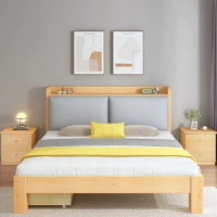 Loft Bed Children Single Kawaii Wood King Size Bed Frame Nordic Cheap Adults Cama Plegable Furnitures For Bedroom
