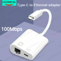 Network Card Type-C to RJ45 Port PD Charging Mobile Phone Ethernet Converter Adapter Stable Connection For Chromecast Google TV