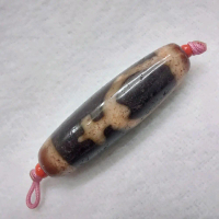 Tibetan Ancient Nectar Bottle Dzi Bead Amulet Cinnabar Bloodspots Himalaya Pure Gzi Pendant Genuine