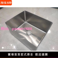 304不銹鋼水槽大單槽商用廚房雙水槽家用洗菜盆小方形洗手盆水池
