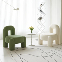 Pony Chair Sofa Reception Special-Shaped Designer Home Living Room Cream Style Beauty Salon Leisure Chair
