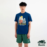【Roots】Roots 男裝- WILDLIFE短袖T恤(藍色)