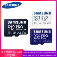 SAMSUNG Memory Card EVO PLUS Ultimate Pro 64GB A2 U3 4K Micro SD 128GB Micro SD Card SD/TF Flash Card U1 A1 256GB 512GB microSD