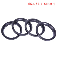 4PCS 66.6--57.1 มม. พลาสติกวงล้อเจาะกลางคอปกศูนย์กลางศูนย์กลาง