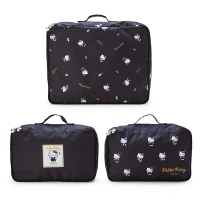 真愛日本 kitty 黑 手提收納袋 旅行收納袋 三件組 衣物分類 旅行袋 禮物 ID62